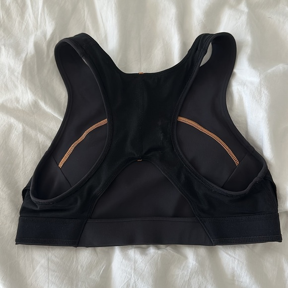 Lululemon Tough Train high neck bra, black/orange soda, size 6 - Picture 8 of 10